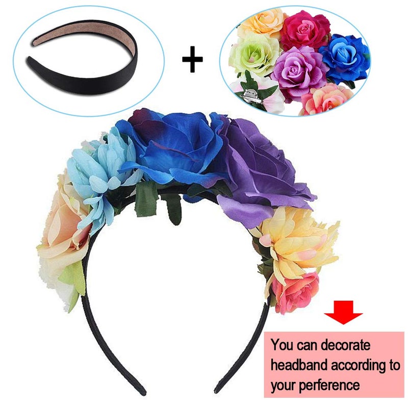 SIQUK 12 Pieces Satin Headbands 1 Inch Wide Non-slip Headband Colorful Headbands DIY Hair Headband for Women and Girls,12 Colors - Image 4